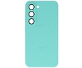 BAOHU Hoesje Geschikt voor de Samsung Galaxy S23 Plus - Hoesje Geschikt voor MagSafe - Backcover met Camera Beschermer - Turquoise
