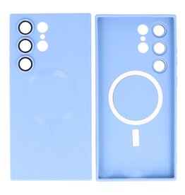 BAOHU Backcover Magsafe met Camera Beschermer Samsung Galaxy S23 Ultra Blauw