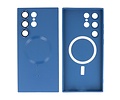 BAOHU Hoesje Geschikt voor de Samsung Galaxy S23 Ultra - Hoesje Geschikt voor MagSafe - Backcover met Camera Beschermer - Navy