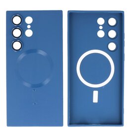 BAOHU Backcover Magsafe met Camera Beschermer Samsung Galaxy S23 Ultra Navy