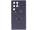 BAOHU Hoesje Geschikt voor de Samsung Galaxy S23 Ultra - Hoesje Geschikt voor MagSafe - Backcover met Camera Beschermer - Nacht Paars