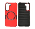 BAOHU Hoesje Geschikt voor de Samsung Galaxy S21 - Schokbestendige Telefoonhoesje Geschikt voor MagSafe - Rood