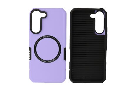 Hoesje Geschikt voor de Samsung Galaxy S21 - Schokbestendige Telefoonhoesje Geschikt voor MagSafe - Purple