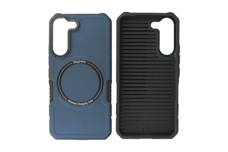 BAOHU Hoesje Geschikt voor de Samsung Galaxy S21 FE - Schokbestendige Telefoonhoesje Geschikt voor MagSafe - Navy