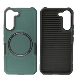BAOHU Schokbestendige Telefoonhoesje met MagSafe Samsung Galaxy S21 FE - Donker Groen