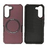BAOHU Schokbestendige Telefoonhoesje met MagSafe Samsung Galaxy S21 FE - Bordeaux Rood