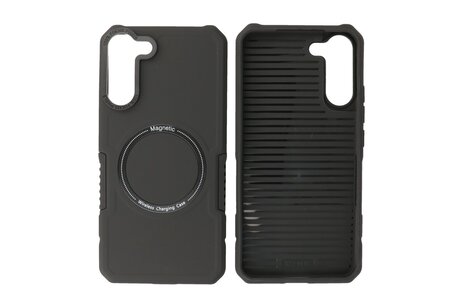 BAOHU Hoesje Geschikt voor de Samsung Galaxy S21 Plus - Schokbestendige Telefoonhoesje Geschikt voor MagSafe - Zwart