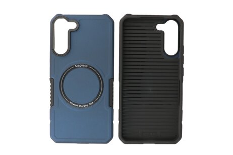 BAOHU Hoesje Geschikt voor de Samsung Galaxy S21 Plus - Schokbestendige Telefoonhoesje Geschikt voor MagSafe - Navy