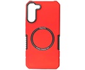 BAOHU Hoesje Geschikt voor de Samsung Galaxy S21 Plus - Schokbestendige Telefoonhoesje Geschikt voor MagSafe - Rood