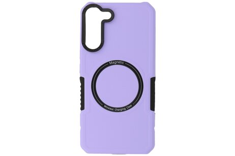 Hoesje Geschikt voor de Samsung Galaxy S21 Plus - Schokbestendige Telefoonhoesje Geschikt voor MagSafe - Purple