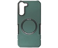 Hoesje Geschikt voor de Samsung Galaxy S21 Plus - Schokbestendige Telefoonhoesje Geschikt voor MagSafe - Donker Groen