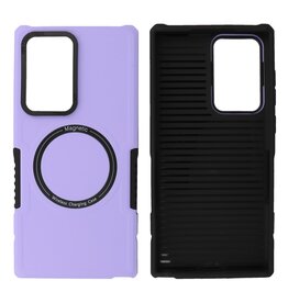 BAOHU Schokbestendige Telefoonhoesje met MagSafe Samsung Galaxy S21 Ultra - Purple