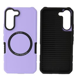 BAOHU Schokbestendige Telefoonhoesje met MagSafe Samsung Galaxy S22 - Purple