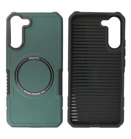 BAOHU Schokbestendige Telefoonhoesje met MagSafe Samsung Galaxy S22 Plus - Donker Groen