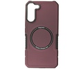 Hoesje Geschikt voor de Samsung Galaxy S22 Plus - Schokbestendige Telefoonhoesje Geschikt voor MagSafe - Bordeaux Rood
