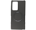 BAOHU Hoesje Geschikt voor de Samsung Galaxy S22 Ultra - Schokbestendige Telefoonhoesje Geschikt voor MagSafe - Zwart