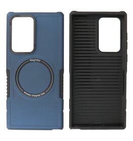 BAOHU Schokbestendige Telefoonhoesje met MagSafe Samsung Galaxy S22 Ultra - Navy