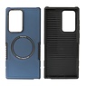 BAOHU Schokbestendige Telefoonhoesje met MagSafe Samsung Galaxy S22 Ultra - Navy