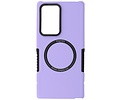 Hoesje Geschikt voor de Samsung Galaxy S22 Ultra - Schokbestendige Telefoonhoesje Geschikt voor MagSafe - Purple