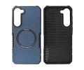 BAOHU Hoesje Geschikt voor de Samsung Galaxy S23 - Schokbestendige Telefoonhoesje Geschikt voor MagSafe - Navy