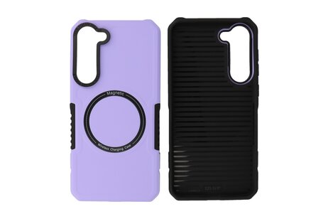 Hoesje Geschikt voor de Samsung Galaxy S23 - Schokbestendige Telefoonhoesje Geschikt voor MagSafe - Purple