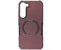 Hoesje Geschikt voor de Samsung Galaxy S23 - Schokbestendige Telefoonhoesje Geschikt voor MagSafe - Bordeaux Rood