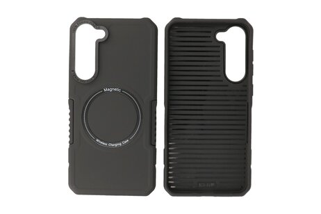 BAOHU Hoesje Geschikt voor de Samsung Galaxy S23 Plus - Schokbestendige Telefoonhoesje Geschikt voor MagSafe - Zwart