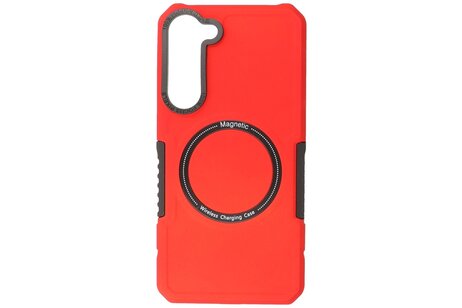 BAOHU Hoesje Geschikt voor de Samsung Galaxy S23 Plus - Schokbestendige Telefoonhoesje Geschikt voor MagSafe - Rood