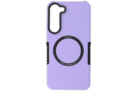 Hoesje Geschikt voor de Samsung Galaxy S23 Plus - Schokbestendige Telefoonhoesje Geschikt voor MagSafe - Purple