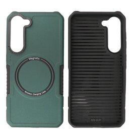 BAOHU Schokbestendige Telefoonhoesje met MagSafe Samsung Galaxy S23 Plus - Donker Groen
