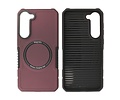 Hoesje Geschikt voor de Samsung Galaxy S23 Plus - Schokbestendige Telefoonhoesje Geschikt voor MagSafe - Bordeaux Rood