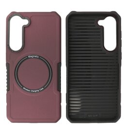BAOHU Schokbestendige Telefoonhoesje met MagSafe Samsung Galaxy S23 Plus - Bordeaux Rood
