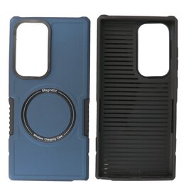 BAOHU Schokbestendige Telefoonhoesje met MagSafe Samsung Galaxy S23 Ultra - Navy