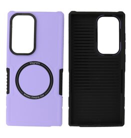 BAOHU Schokbestendige Telefoonhoesje met MagSafe Samsung Galaxy S23 Ultra - Purple