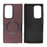 BAOHU Schokbestendige Telefoonhoesje met MagSafe Samsung Galaxy S23 Ultra - Bordeaux Rood