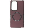 Hoesje Geschikt voor de Samsung Galaxy S23 Ultra - Schokbestendige Telefoonhoesje Geschikt voor MagSafe - Bordeaux Rood