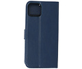 BAOHU Zakelijke Book Case Telefoonhoesje - Portemonnee Hoesje - Geschikt voor iPhone 15 - Navy