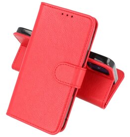 iPhone 15 Hoesje Book Case Telefoonhoesje Rood