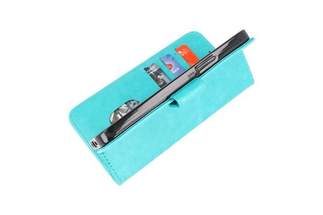 BAOHU Zakelijke Book Case Telefoonhoesje - Portemonnee Hoesje - Geschikt voor iPhone 15 - Groen
