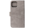 BAOHU Zakelijke Book Case Telefoonhoesje - Portemonnee Hoesje - Geschikt voor iPhone 15 - Grijs