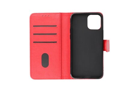 BAOHU Zakelijke Book Case Telefoonhoesje - Portemonnee Hoesje - Geschikt voor iPhone 15 Pro - Rood