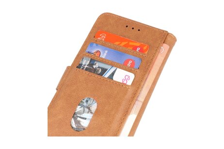 BAOHU Zakelijke Book Case Telefoonhoesje - Portemonnee Hoesje - Geschikt voor iPhone 15 Plus - Bruin