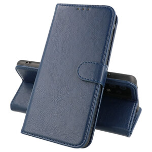 BAOHU Zakelijke Book Case Telefoonhoesje - Portemonnee Hoesje - Geschikt voor iPhone 15 Pro Max - Navy