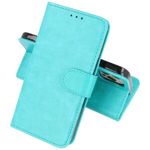 BAOHU Zakelijke Book Case Telefoonhoesje - Portemonnee Hoesje - Geschikt voor iPhone 15 Pro Max - Groen