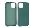 Fashion Backcover Telefoonhoesje - Color Hoesje - Geschikt voor iPhone 15 Plus - Donker Groen