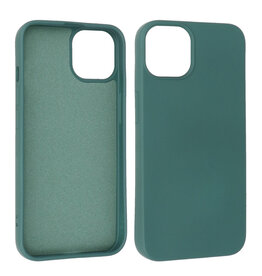 iPhone 15 Plus Hoesje Fashion Backcover Telefoonhoesje Donker Groen