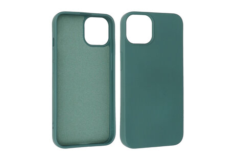 BAOHU Fashion Backcover Telefoonhoesje - Color Hoesje - Geschikt voor iPhone 15 Plus - Donker Groen