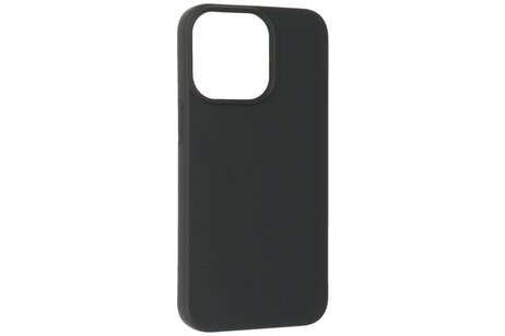 Fashion Backcover Telefoonhoesje - Color Hoesje - Geschikt voor iPhone 15 Pro - Zwart