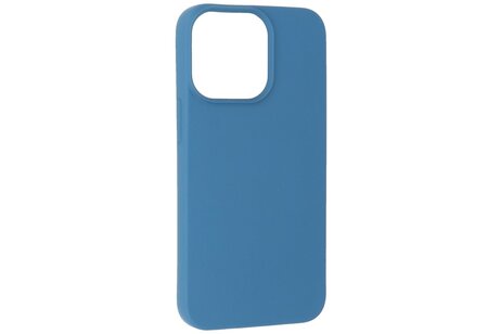 BAOHU Fashion Backcover Telefoonhoesje - Color Hoesje - Geschikt voor iPhone 15 Pro - Navy