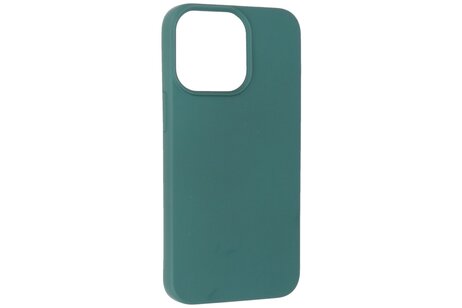 BAOHU Fashion Backcover Telefoonhoesje - Color Hoesje - Geschikt voor iPhone 15 Pro - Donker Groen